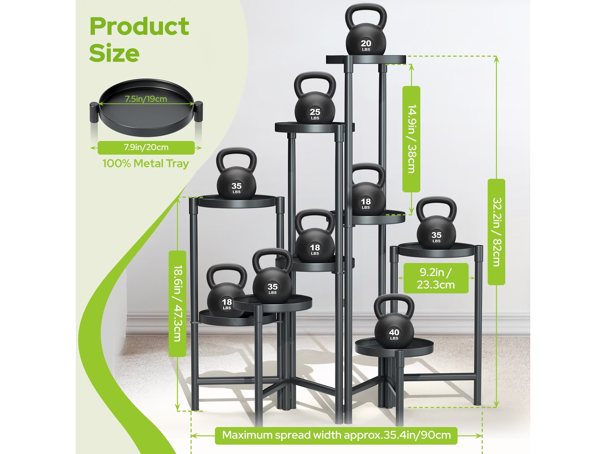 Metal Plant Stand 9 Tier Foldable Plant Shelf for Indoor Outdoor Flower Pot Display Rack