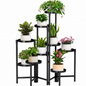 Metal Plant Stand 9 Tier Foldable Plant Shelf for Indoor Outdoor Flower Pot Display Rack