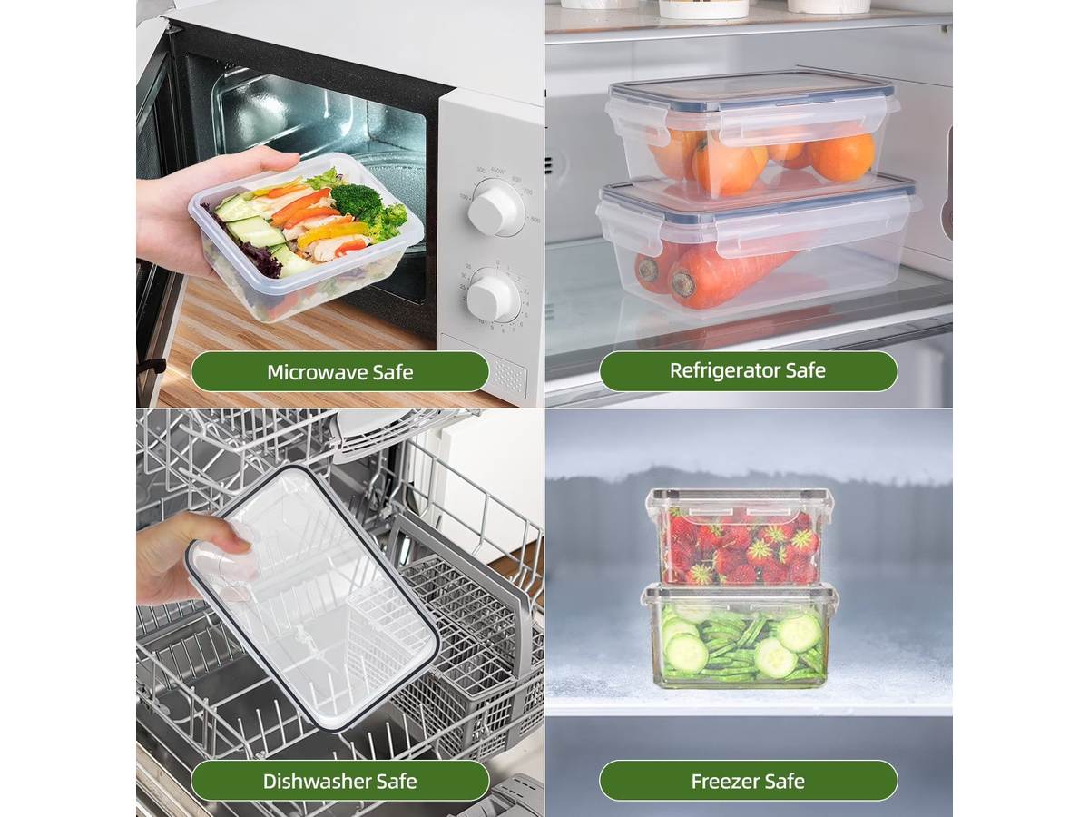 Food Storage Containers Set 50PCS Airtight Plastic Kitchen Storage Containers with Lids