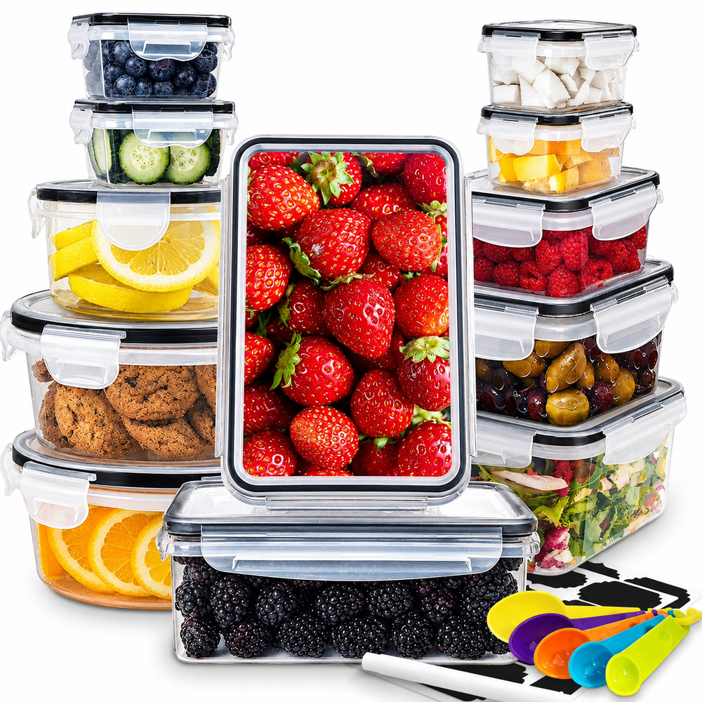 Food Storage Containers Set 24 Piece Airtight Kitchen Storage Containers with Lids