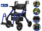 Folding Mobility Walker 2 in 1 Folding Mobility Walker Rollator Transport Wheelchair with Seat