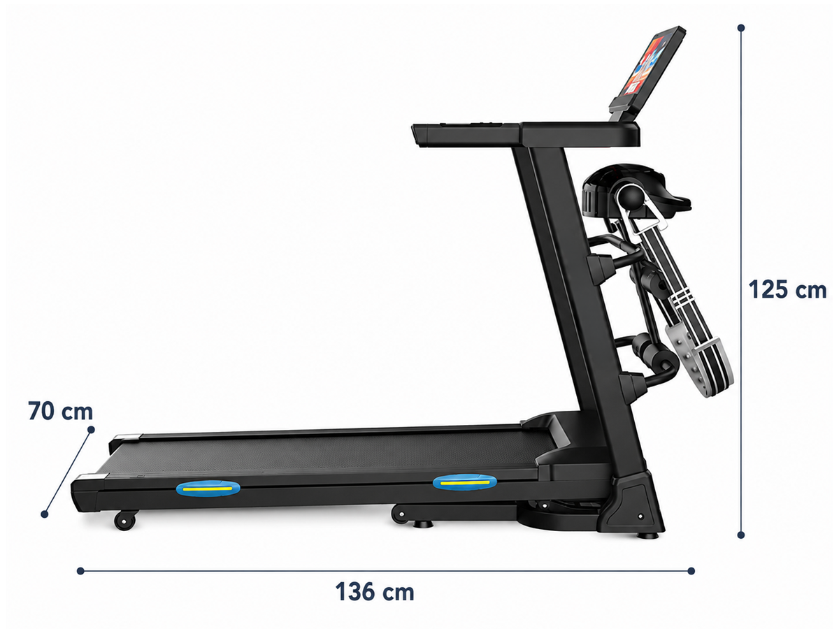 2.5HP Hydraulic Fold Treadmill with Manual Incline