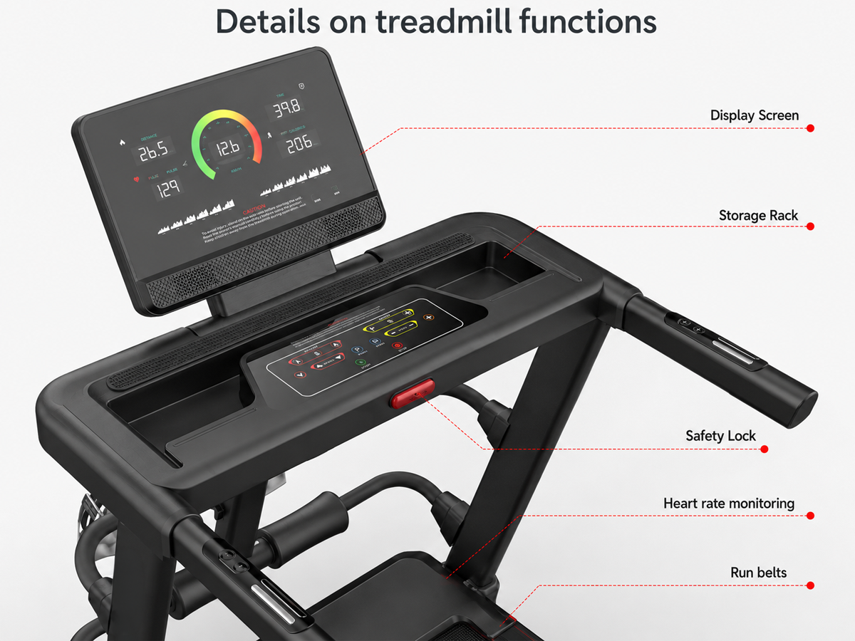 2.5HP Hydraulic Fold Treadmill with Manual Incline