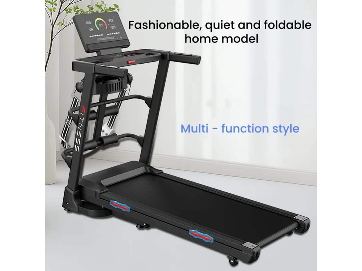 Hydraulic Fold Treadmill 2.5HP Electric Running Machine with Manual Incline & LED Display