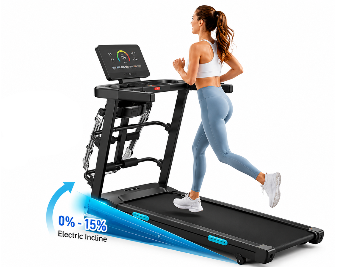2.5HP Hydraulic Fold Treadmill with Manual Incline