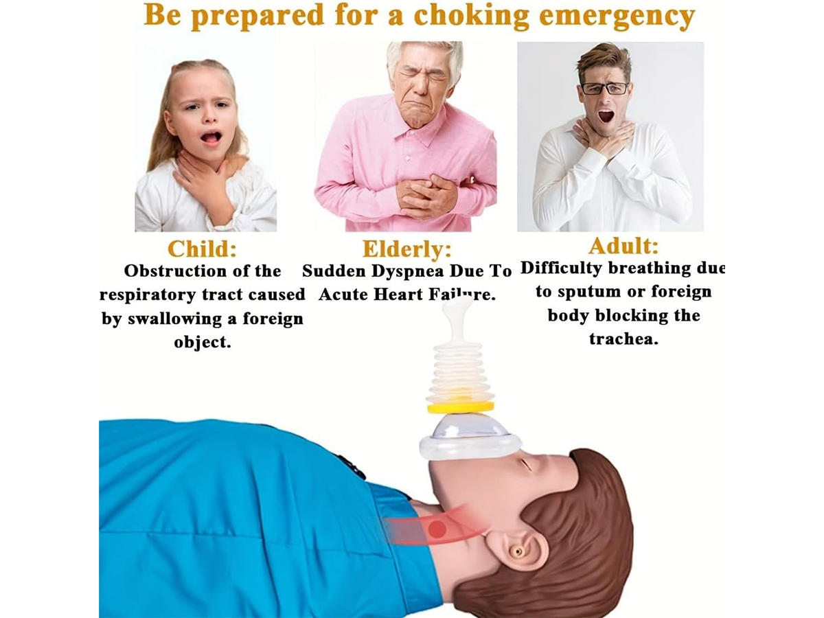 Portable Choking Rescue Device Emergency Airway Clearance Kit for Adults & Children