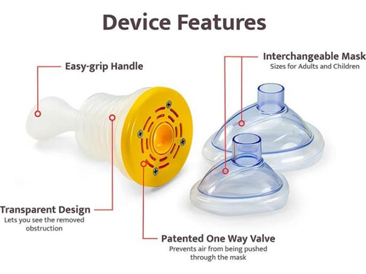 Portable Choking Rescue Device Emergency Airway Clearance Kit for Adults & Children