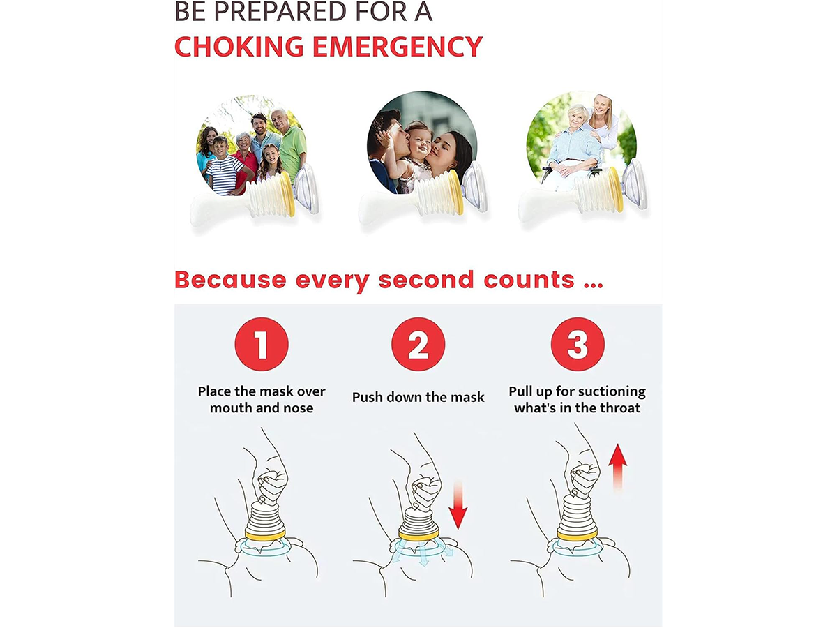 Portable Choking Rescue Device Emergency Airway Clearance Kit for Adults & Children