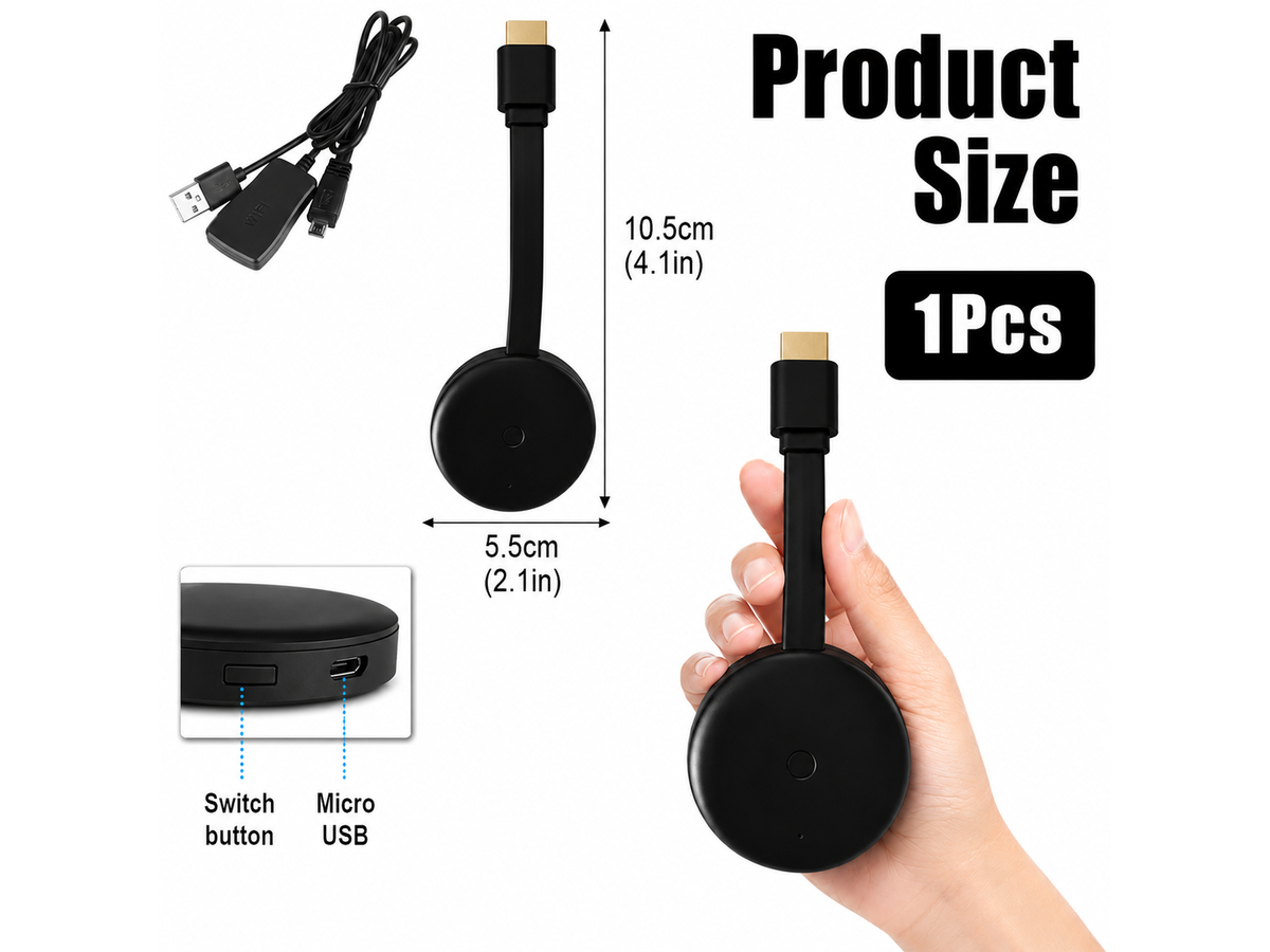 Wireless HDMI Display Dongle Wireless Screen Display Adapter for Screen Mirroring