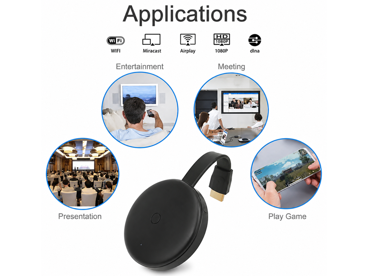 Wireless HDMI Display Dongle Wireless Screen Display Adapter for Screen Mirroring