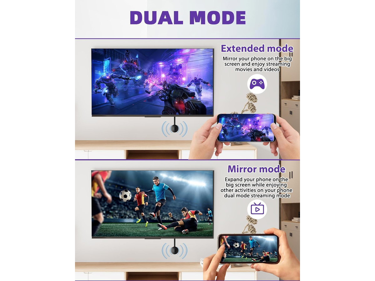 Wireless HDMI Display Dongle Wireless Screen Display Adapter for Screen Mirroring