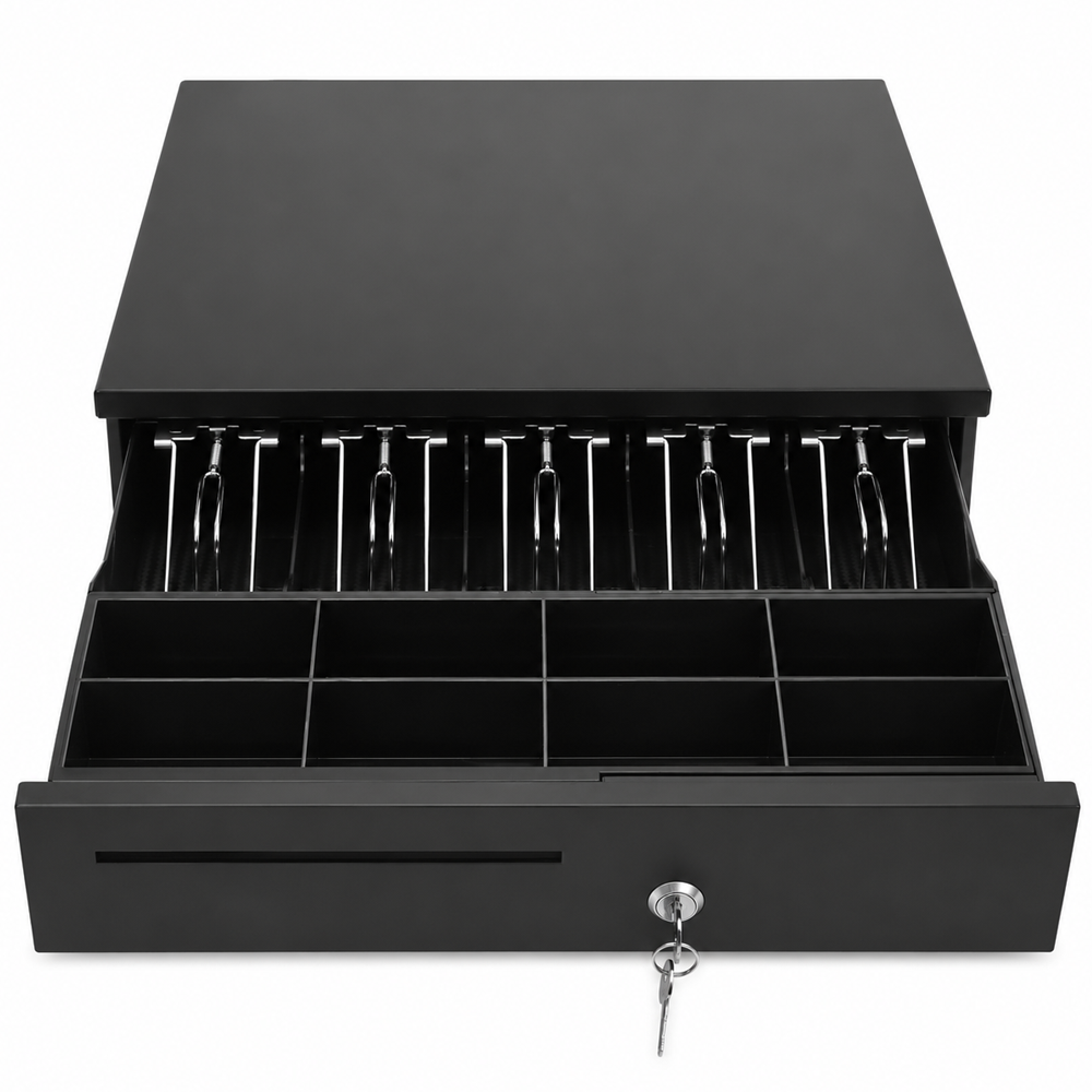 Automatic Cash Drawer with 5 Bill 8 Coin Compartments