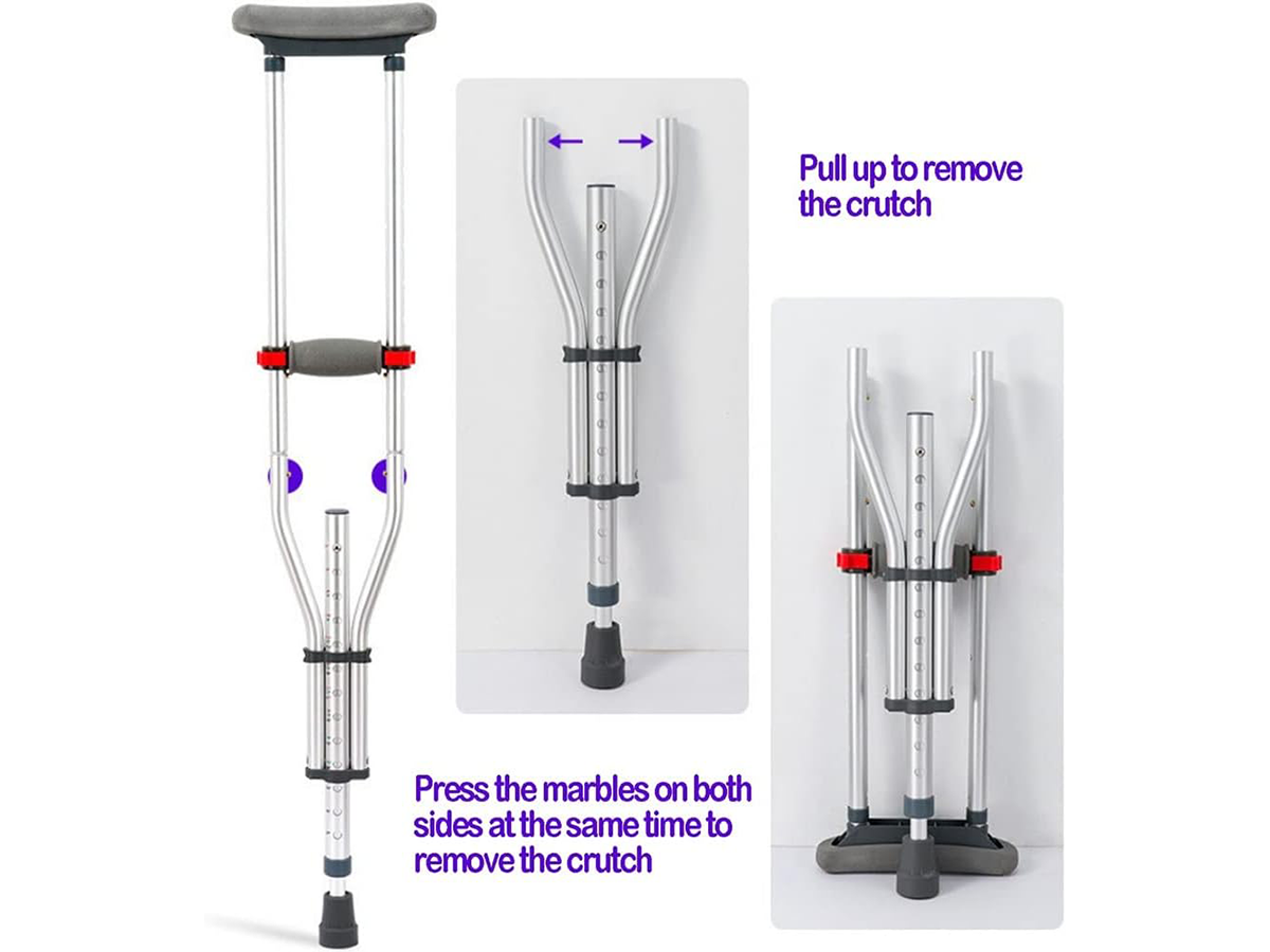 Foldable Underarm Crutches Height Adjustable Foldable Underarm Crutches