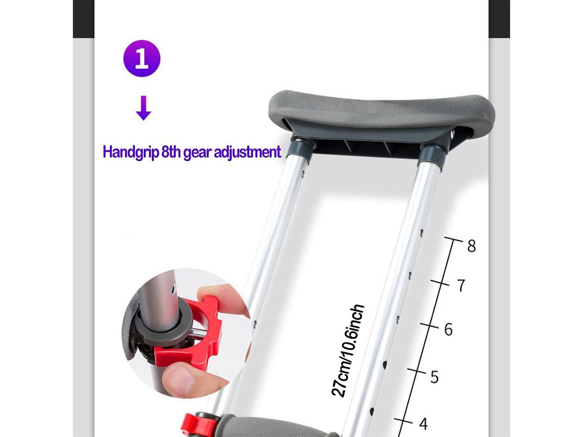 Foldable Underarm Crutches Height Adjustable Foldable Underarm Crutches