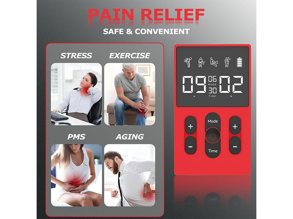 Tens Machine EMS Muscle Stimulator Portable Rechargeable Electronic Pulse Therapy Device