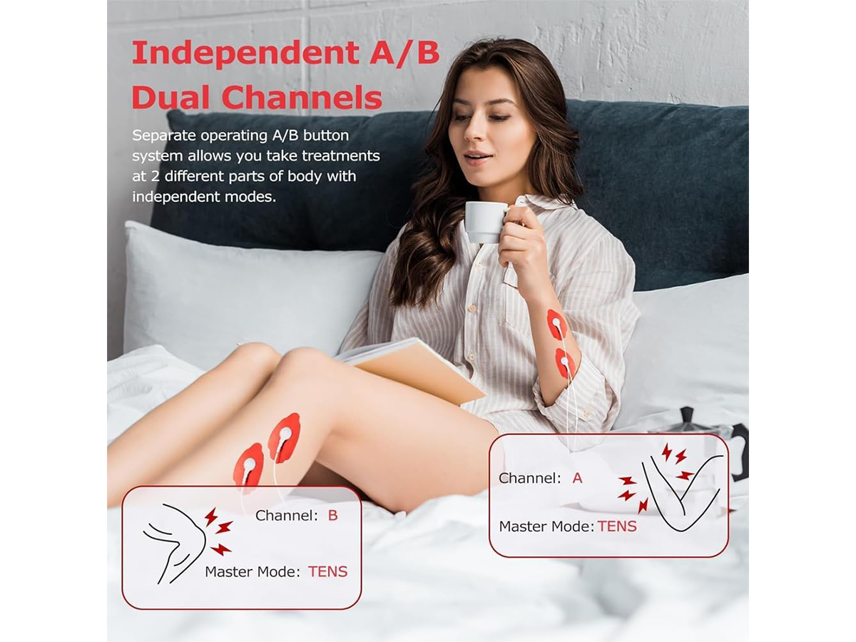 Tens Machine EMS Muscle Stimulator Portable Rechargeable Electronic Pulse Therapy Device