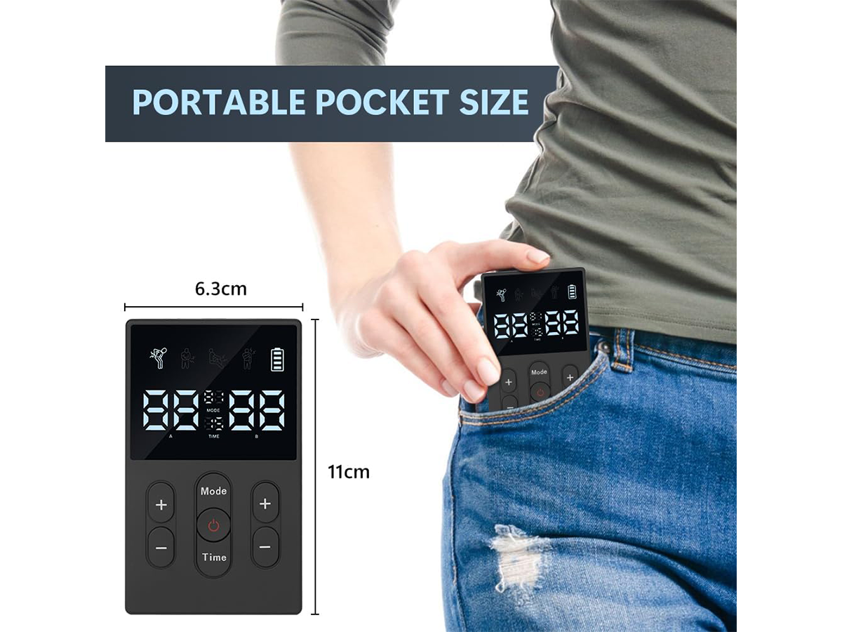 Tens Machine EMS Muscle Stimulator Portable Rechargeable Electronic Pulse Therapy Device