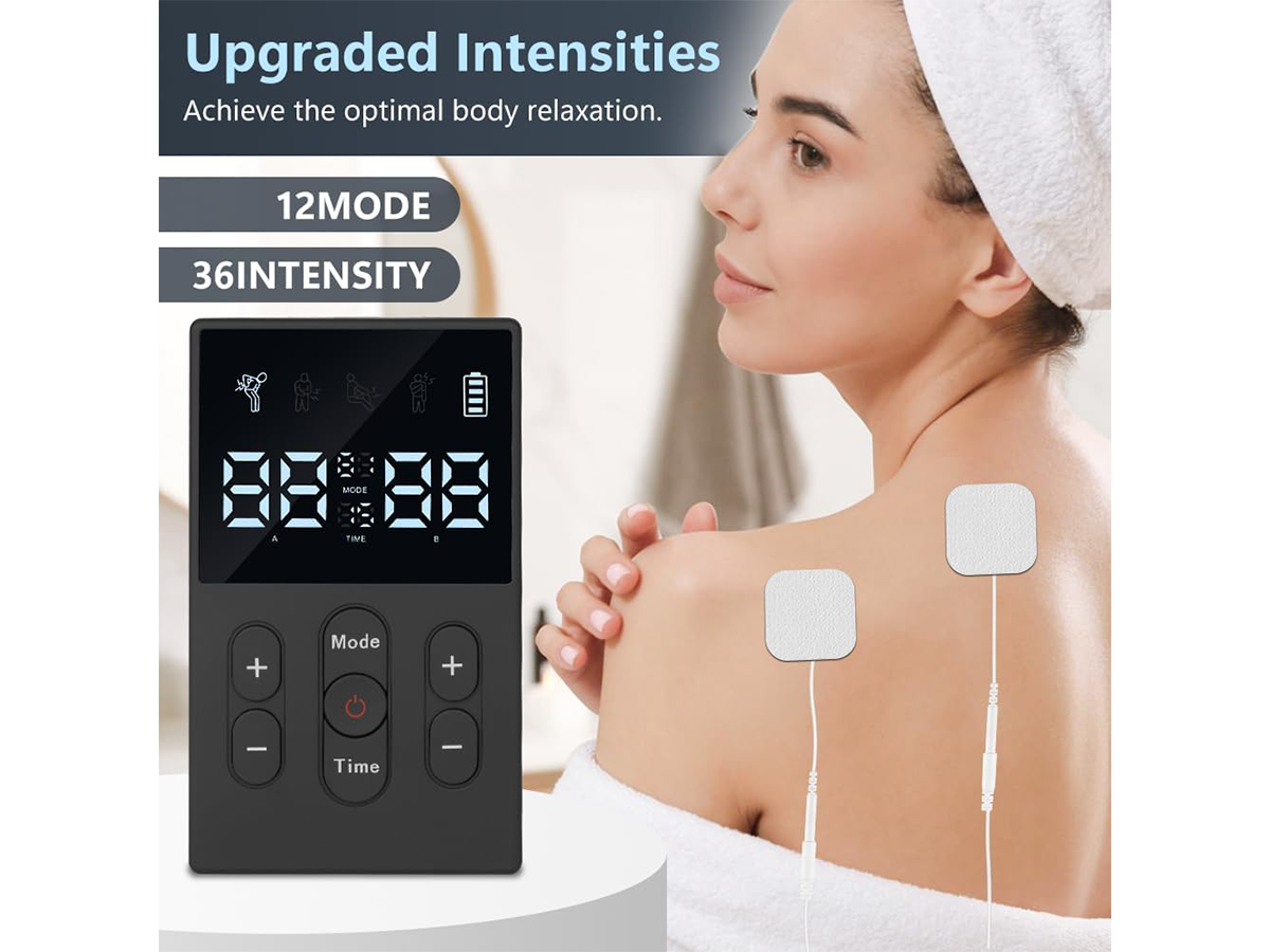 Tens Machine EMS Muscle Stimulator Portable Rechargeable Electronic Pulse Therapy Device