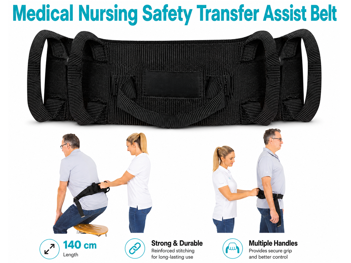 Patient Transfer Belt Medical Nursing Gait Belt with Quick Release Metal Buckle