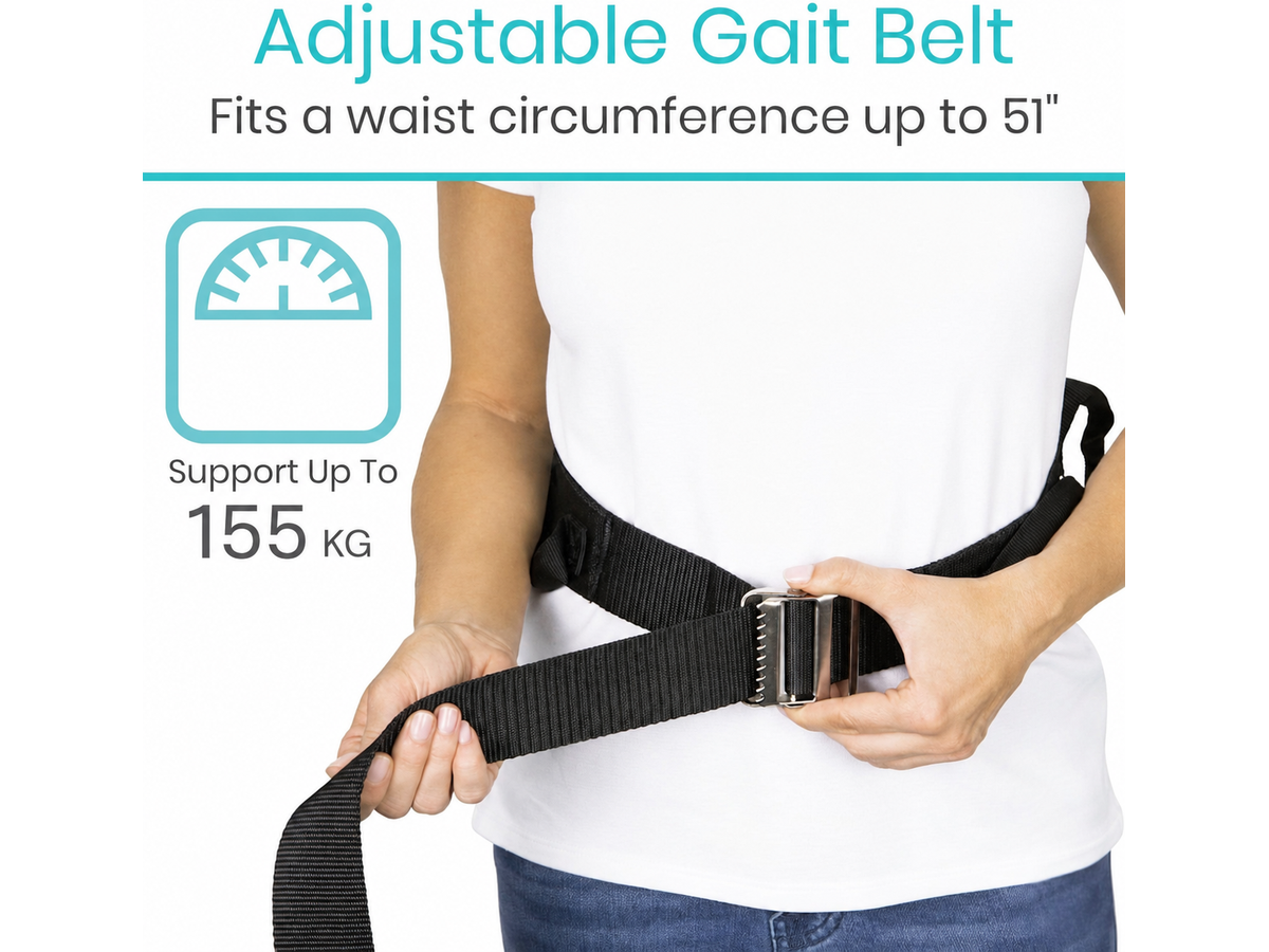 Patient Transfer Belt Medical Nursing Gait Belt with Quick Release Metal Buckle