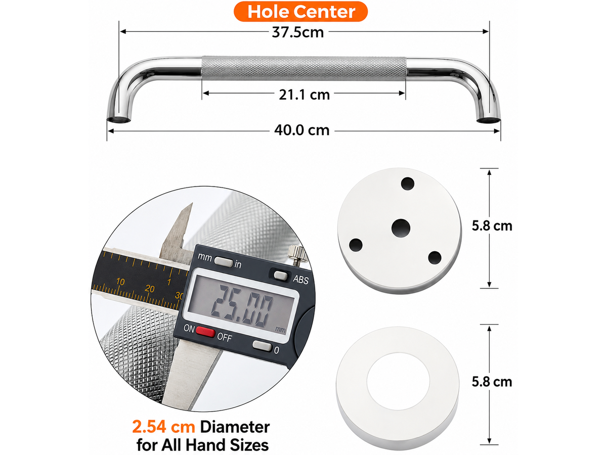 Shower Grab Bar with Anti Slip Grip for Safety
