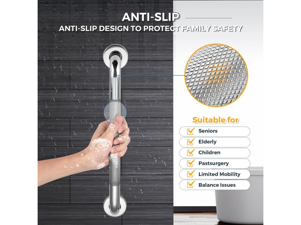 Shower Grab Bar with Anti Slip Grip for Safety