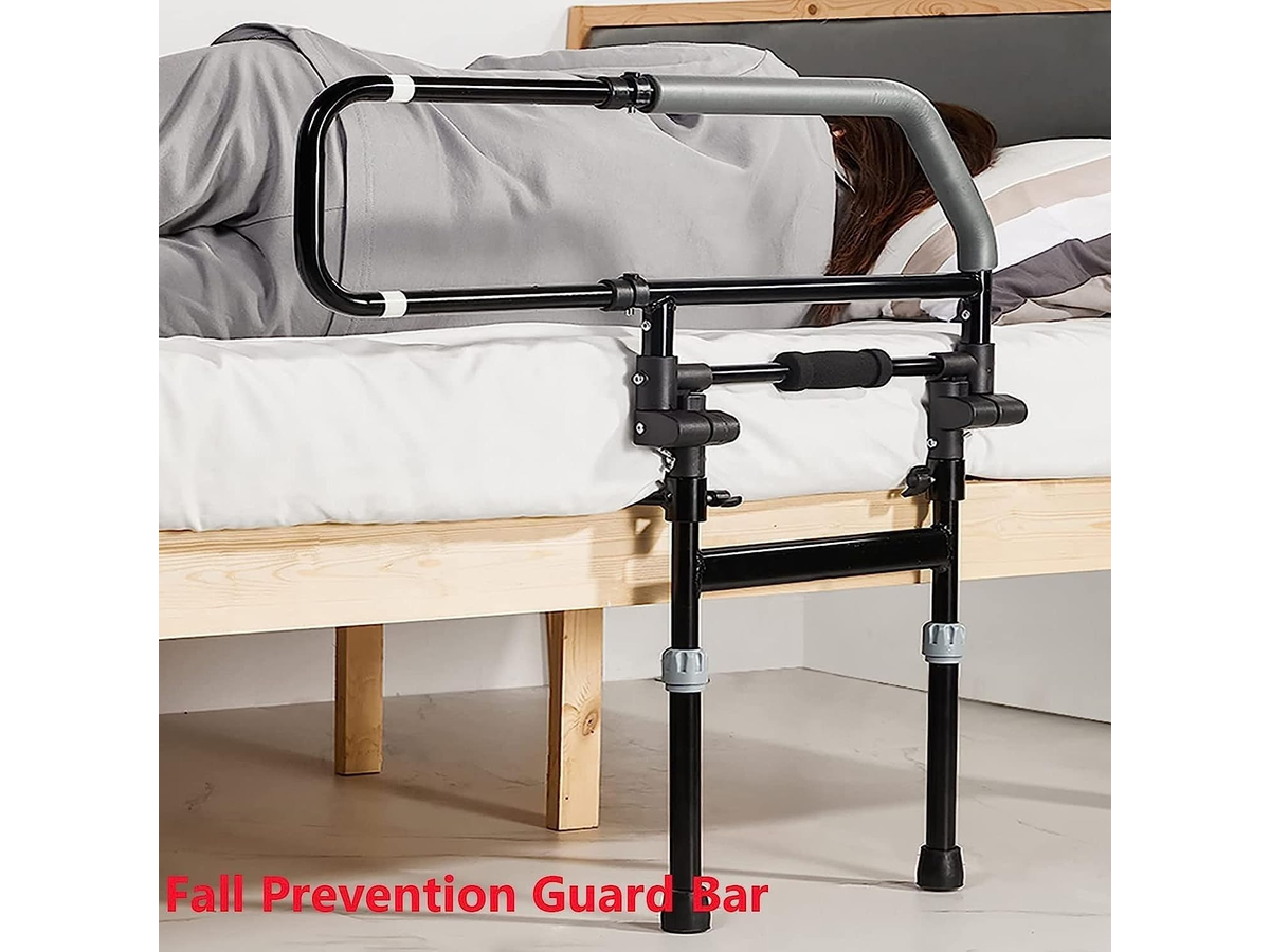 Bed Rails for Elderly Adjustable Folding Bed Assist Rail with Safety Support Handle