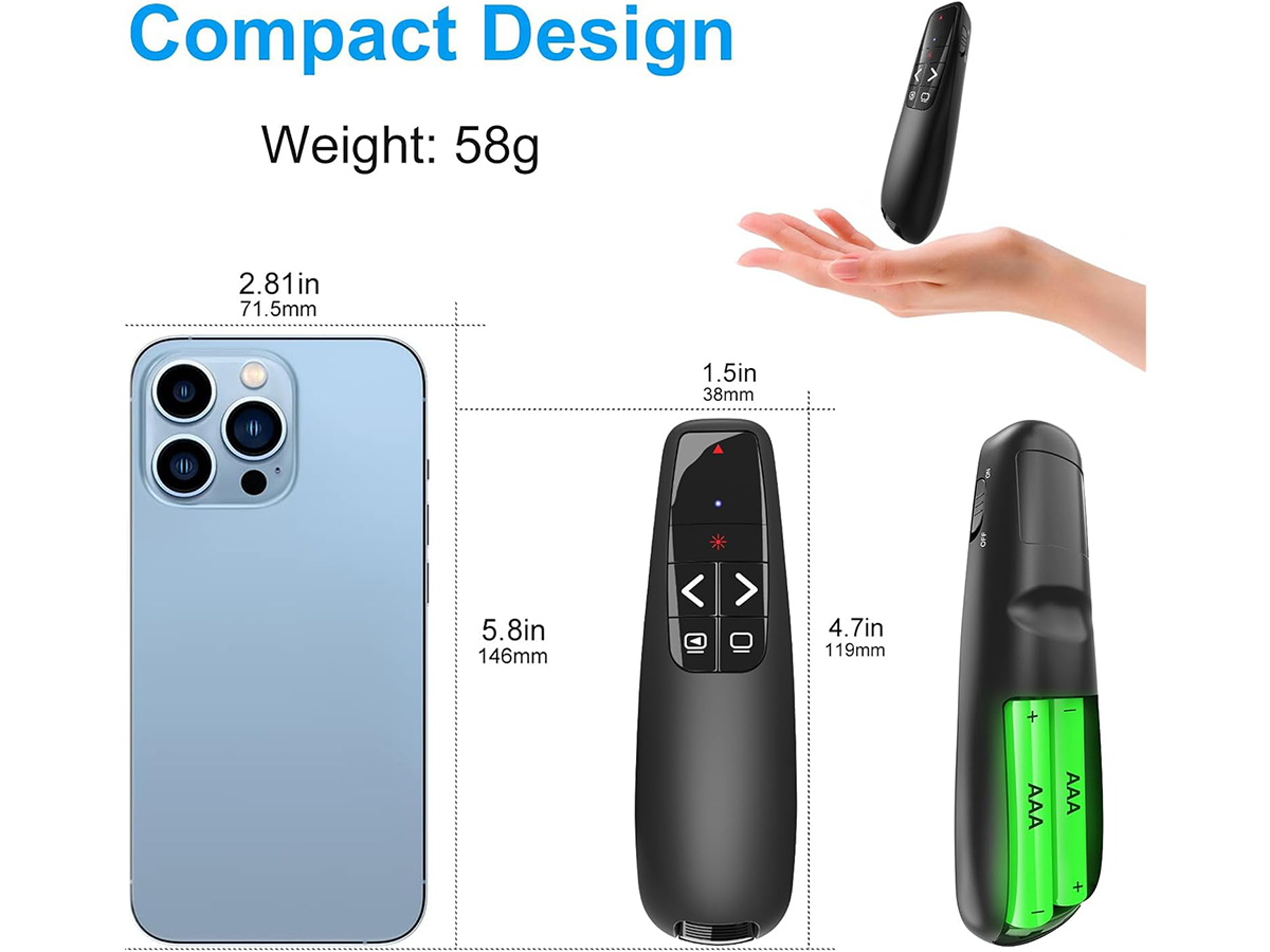Wireless Laser Pointer Presentation Remote