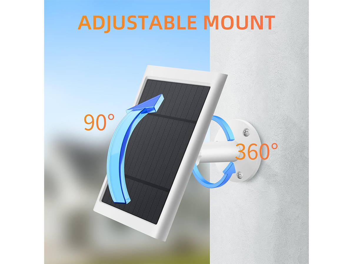 Solar Panel for Ring Camera 4W Solar Charger with 3m Cable