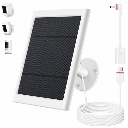 4W Solar Panel for Ring Camera Solar Charger Compatible with Ring Spotlight Stick Up Cam Battery with 3m Cable