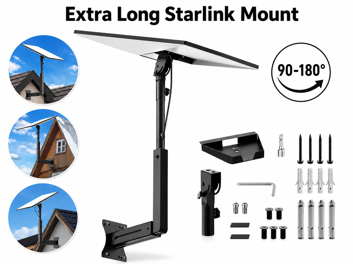 Starlink Gen 3 Mount Extra Long Adjustable Wall Mount for Starlink Standard