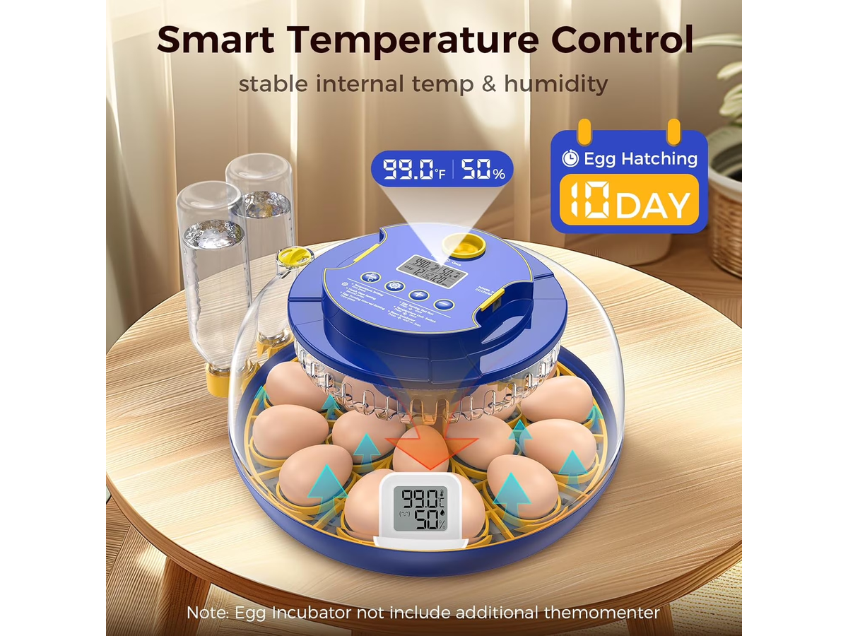 Automatic Egg Incubator Turning with Candler and Humidity Control 18 Eggs