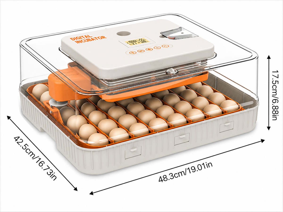 Egg Incubator Automatic Digital Hatching Machine with LCD Display and Egg Candler