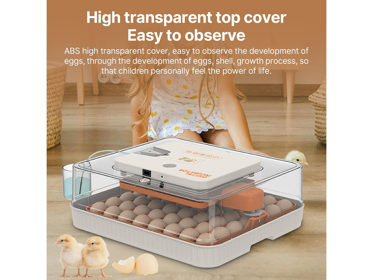 Egg Incubator Automatic Digital Hatching Machine with LCD Display and Egg Candler