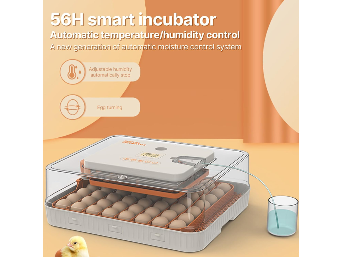 Egg Incubator Automatic Digital Hatching Machine with LCD Display and Egg Candler