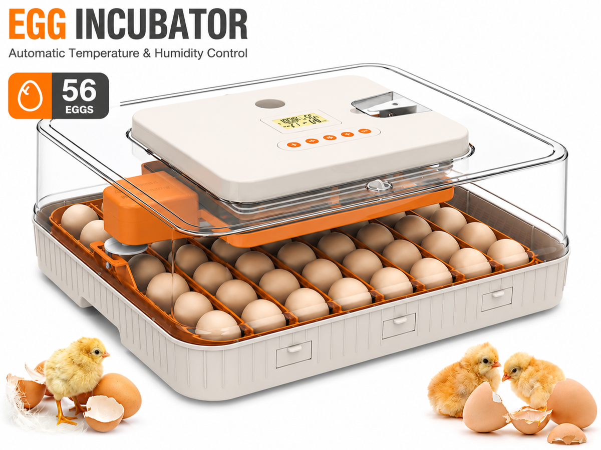 Egg Incubator Automatic Digital Hatching Machine with LCD Display and Egg Candler