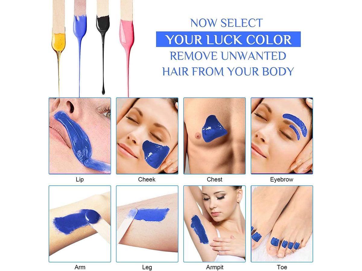 Waxing Kit for Women Wax Warmer Kit with Wax Beans for Sensitive Skin Hair Removal