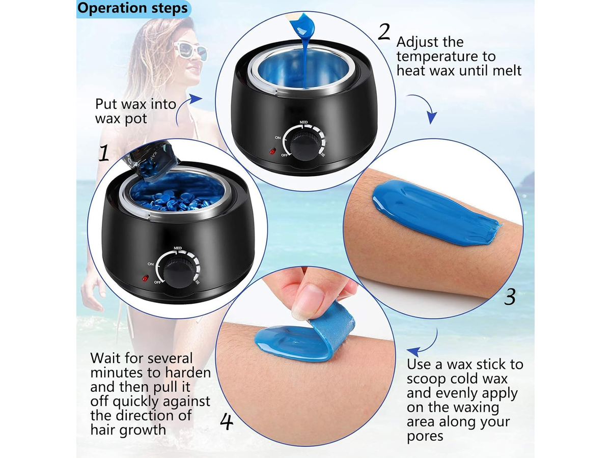 Waxing Kit for Women Wax Warmer Kit with Wax Beans for Sensitive Skin Hair Removal