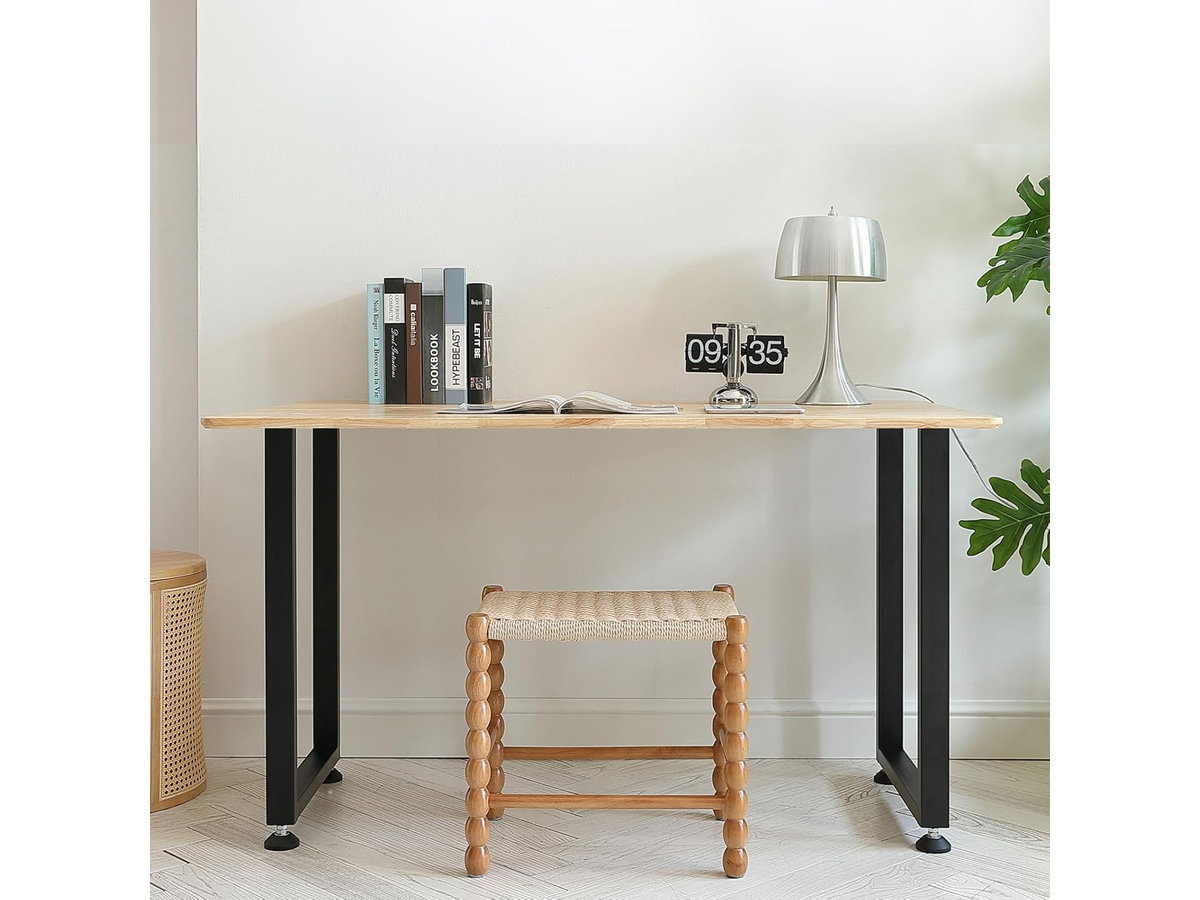Table Legs Adjustable Heavy Duty Steel Desk Legs Set of 2 Black