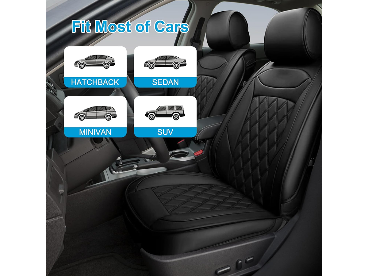Universal Leather Car Seat Covers Set 9 Piece Front Rear Seat Covers