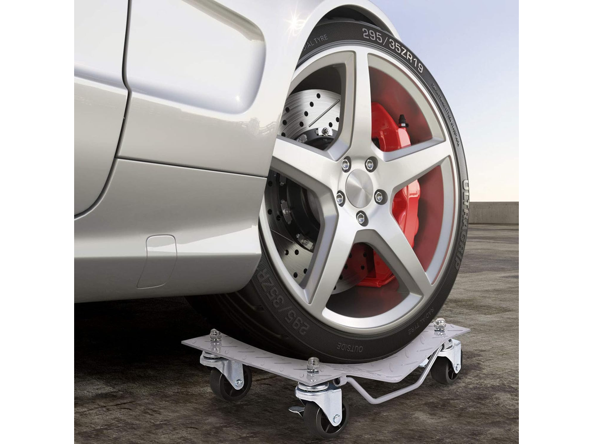 Car Wheel Dollies 4PCS Heavy Duty Vehicle Positioning Dolly Set with Locking Casters