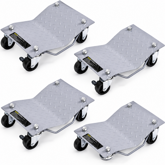 Car Wheel Dollies 4PCS Heavy Duty Vehicle Positioning Dolly Set with Locking Casters