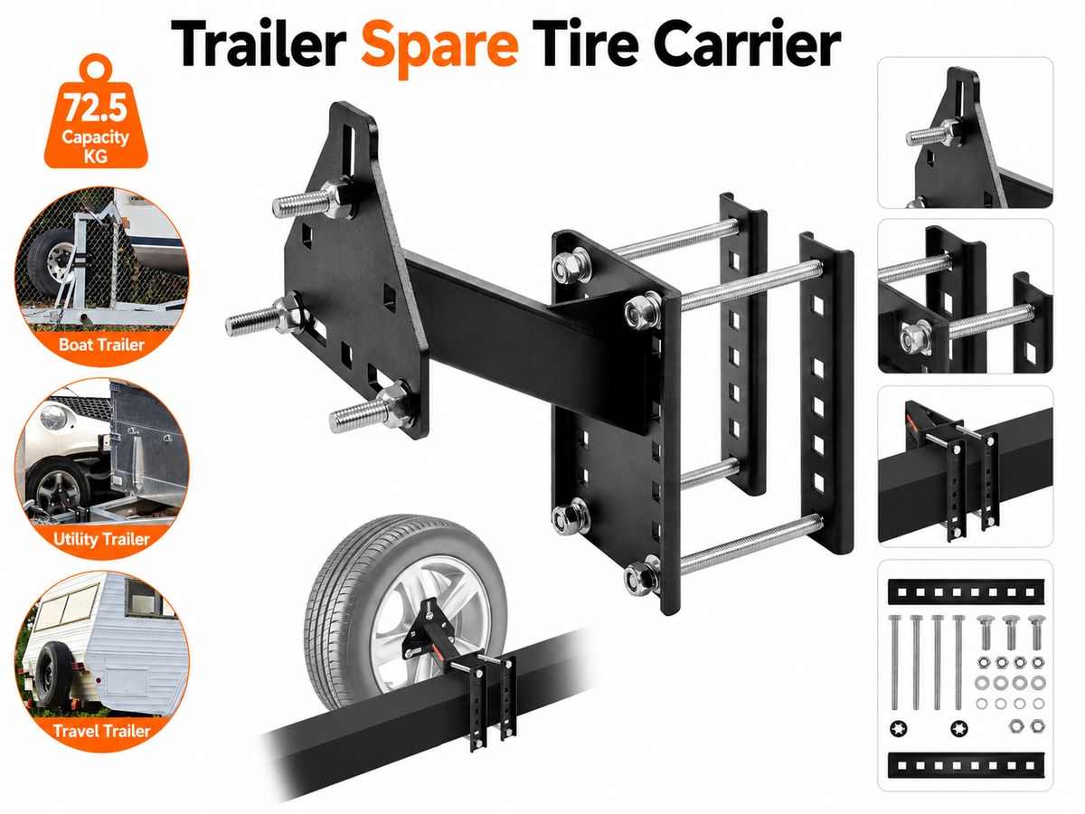 Spare Tire Carrier Tire Mount Heavy-Duty Trailer Spare Wheel Mount Bracket
