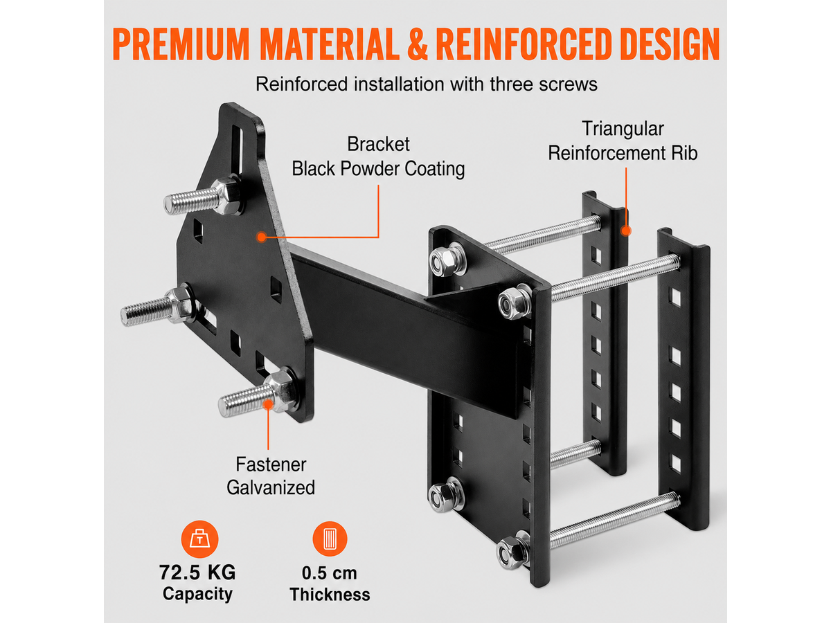 Spare Tire Carrier Tire Mount Heavy-Duty Trailer Spare Wheel Mount Bracket
