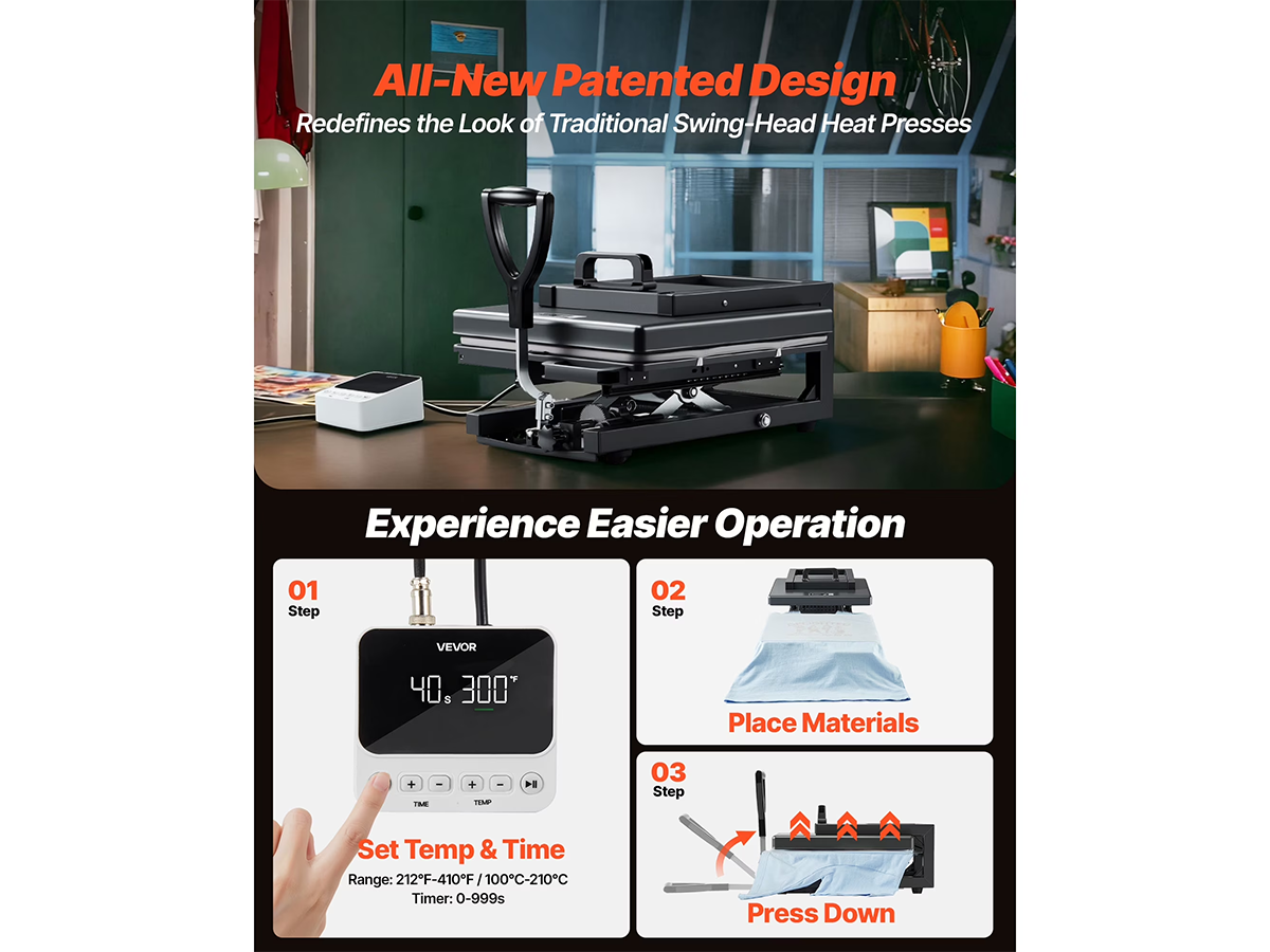 Digital Heat Press Machine Heat Press for T-Shirts, Mugs, Tumblers, Caps & Plates