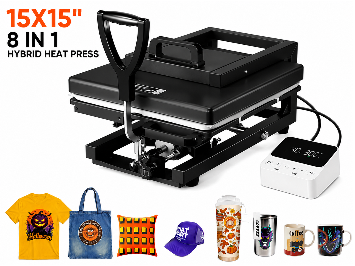 Digital Heat Press Machine Heat Press for T-Shirts, Mugs, Tumblers, Caps & Plates