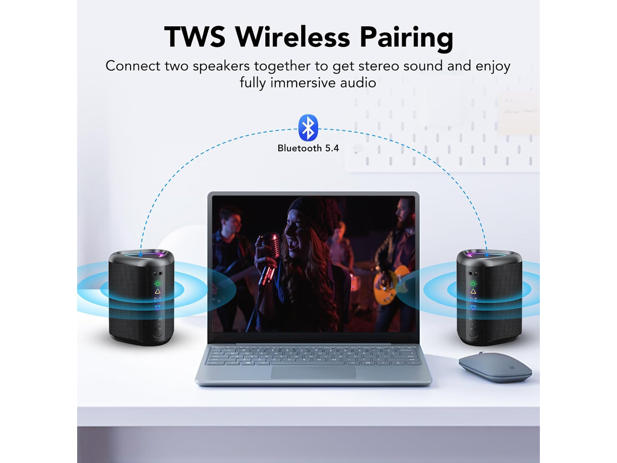 Bluetooth Speaker Portable Wireless Bluetooth Speaker with LED Lights
