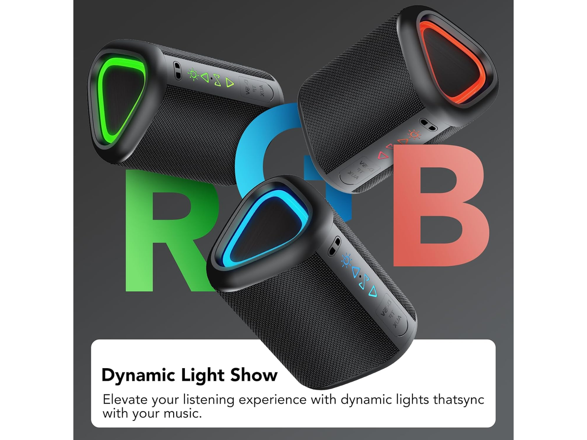 Bluetooth Speaker Portable Wireless Bluetooth Speaker with LED Lights