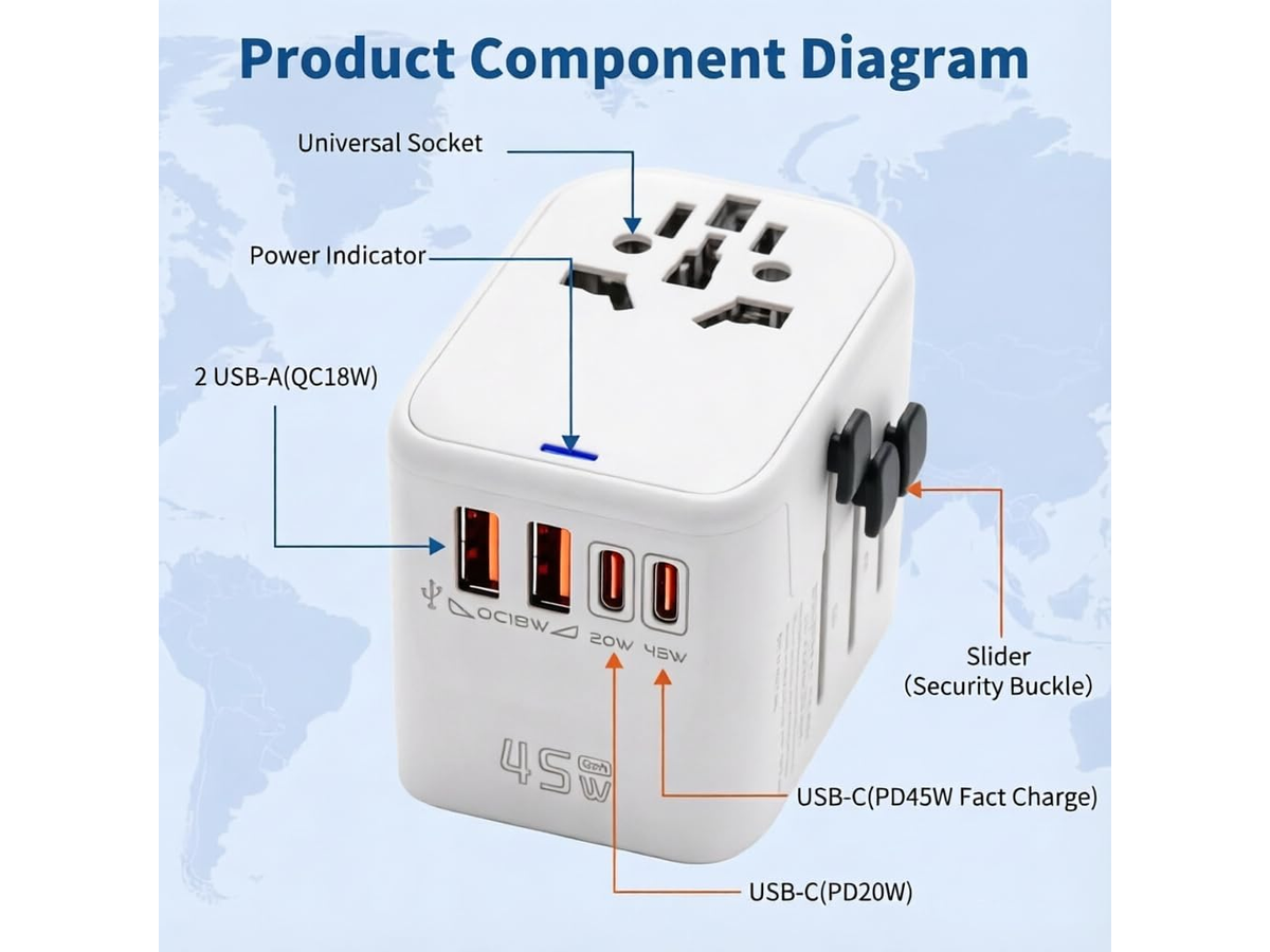 Travel Adapter Universal International Power Travel