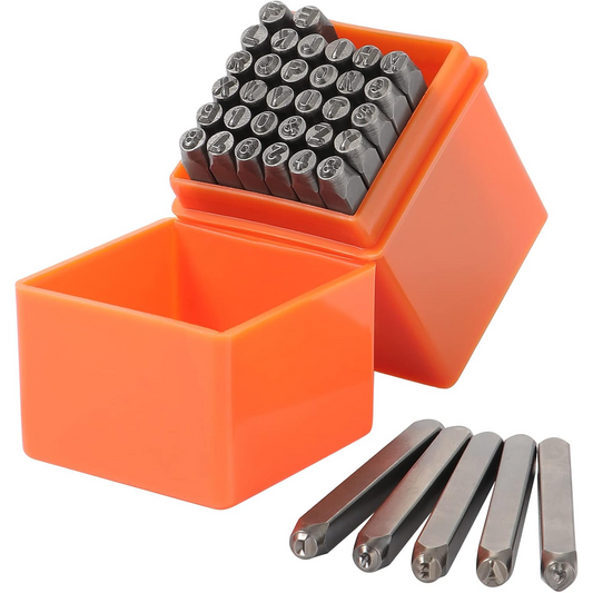 Letter Number Punch Set 37pcs Metal Alphabet and Number Stamp Kit